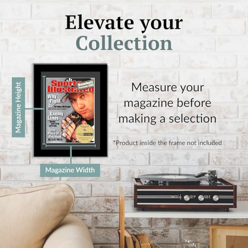 11x14 Magazine Display Frame with Black Mat for 8.5x11.25 Media