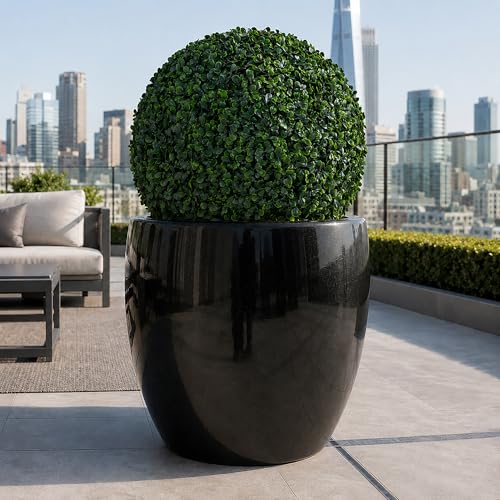 15-Inch Artificial Boxwood Topiary Balls - UV-Resistant Outdoor Greenery (2-Pack)