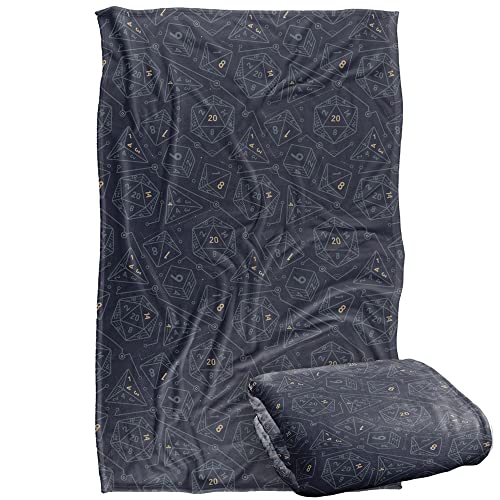 LOGOVISION Dungeons & Dragons Dice Pattern Silky Touch Throw Blanket 36x58"