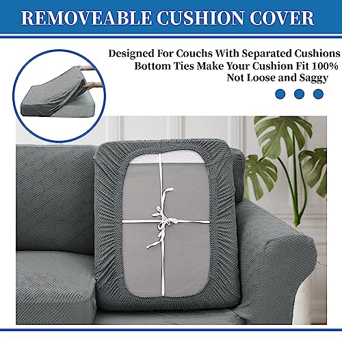 Stretch 4-Piece Sofa Slipcover for 3 Cushion Couch - Furniture Protector