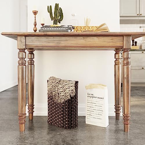 Wicker Umbrella Holder Stand, Tall Narrow Basketweave Entryway Rack