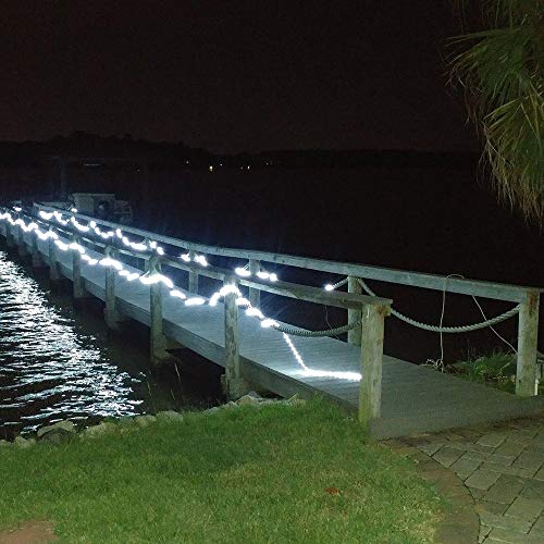 50ft LED Rope Lights, Waterproof Connectable White Lighting for Outdoor Patio