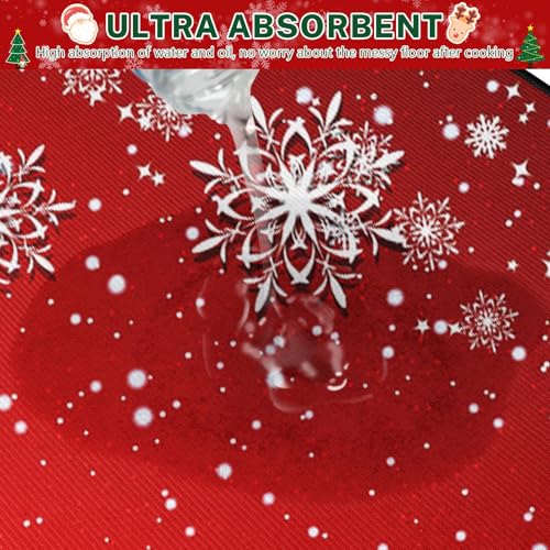 ArtSocket Christmas Snowflakes Non-Slip Kitchen Rugs Set of 2 - Merry Christmas 2