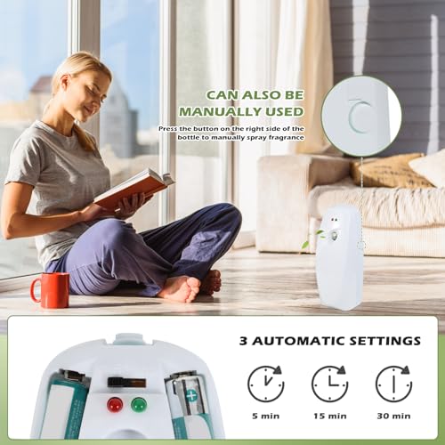 2-Pack Automatic Air Freshener Dispenser - Wall-Mount or Freestanding