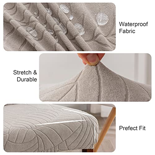 Waterproof Dining Chair Covers Set of 4 - Stretch Fit, Jacquard