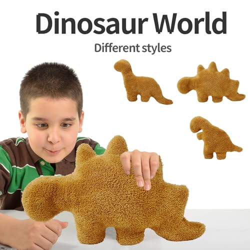 18-Inch Soft Dinosaur Nugget Plush Pillow - Cute Stuffed Dino Toy