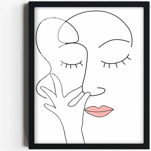 Merrleem Bathroom Wall Art Poster - Humorous Minimalist Decor | Funny Toilet Canvas Print (Framed, 14" x 11")