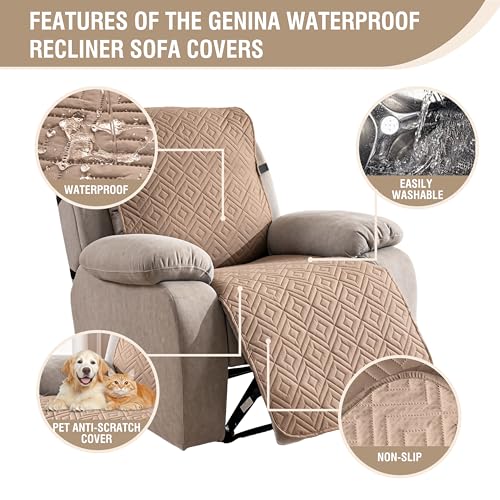 Waterproof Recliner Chair Cover - Non-Slip, Washable, 23.6"