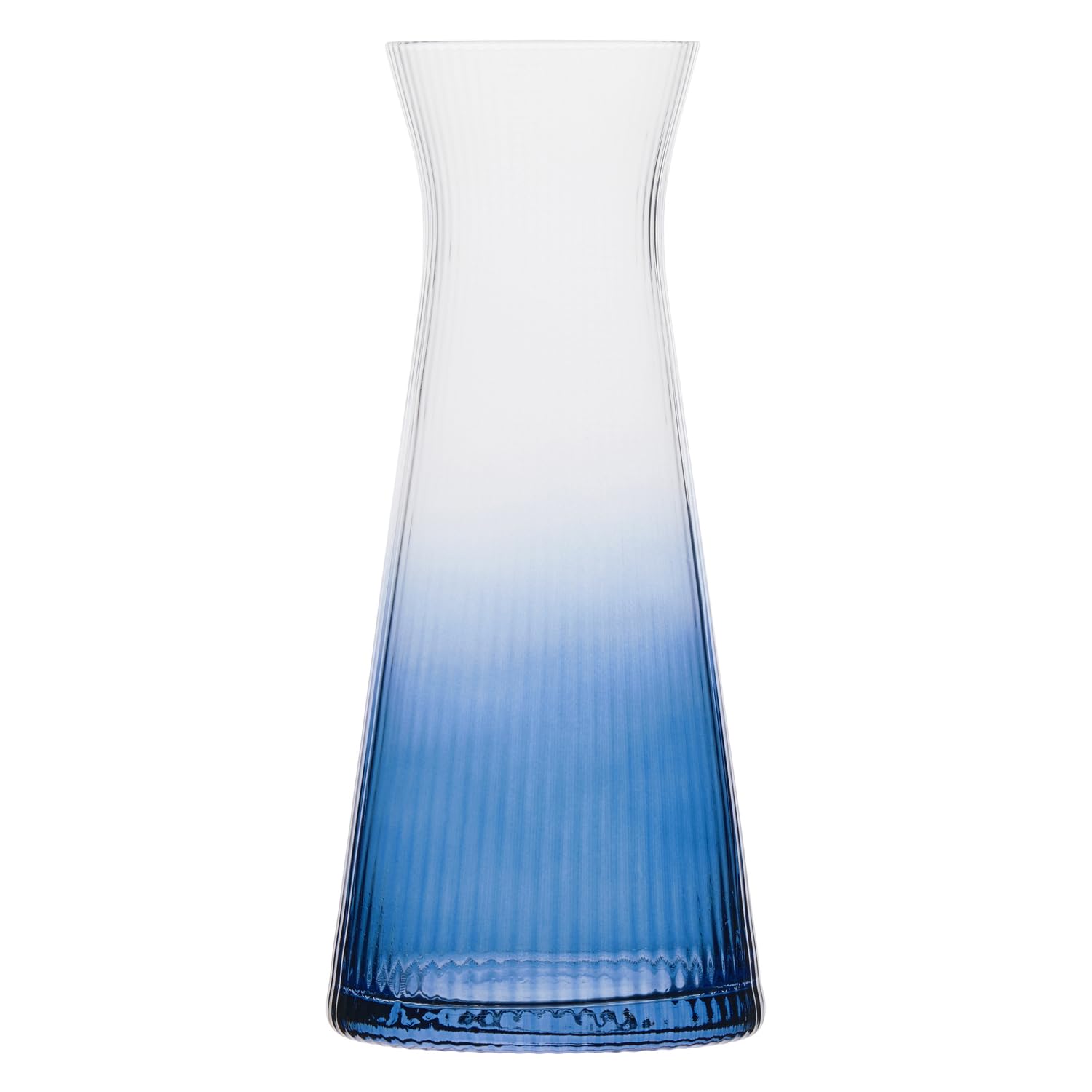 Anton Studio Designs Empire Handmade Water Carafe for Serving Water, Juice, and Beverages - 40.5 oz - Blue