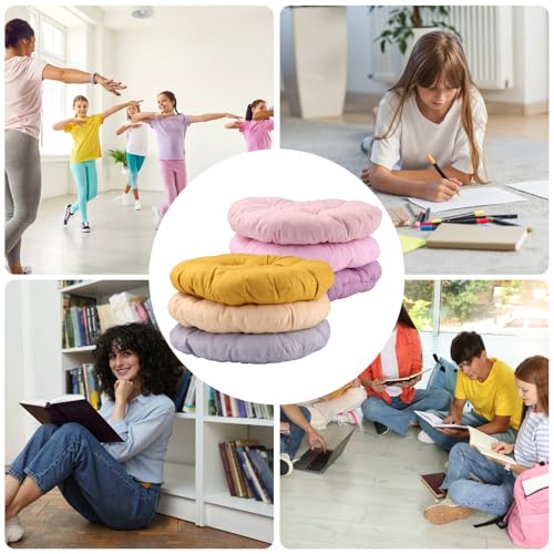 12-Piece 16-Inch Round Floor Cushion Set for Kids Flexible Seating