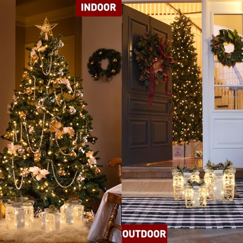 Lighted Christmas Gift Boxes Set of 3 Indoor Outdoor Holiday Decor