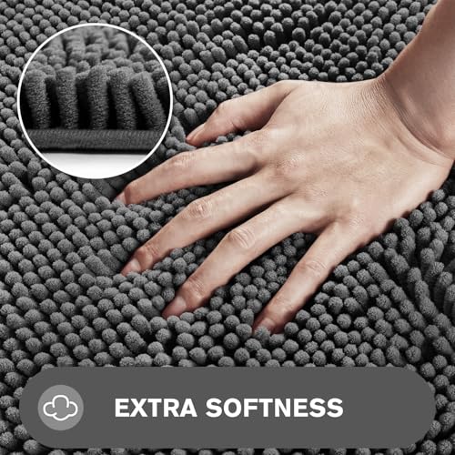 PureSwan Small Bathroom Rug 12x18 - Non-Slip Absorbent Bath Mat