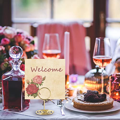 26PCS Gold Table Number Holders - 2-Inch Metal Place Card Stands