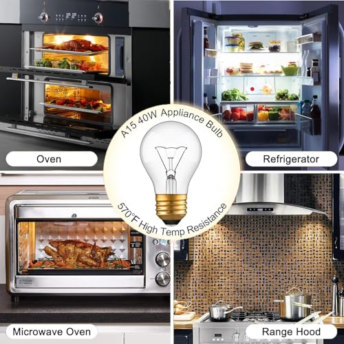 High-Temperature Appliance Light Bulb 40W E26 Base - 2 Pack