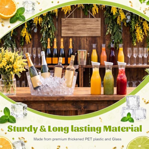 Meekoo 9-Piece Mimosa Bar Set with 6.5L Ice Buckets & Carafes for Parties