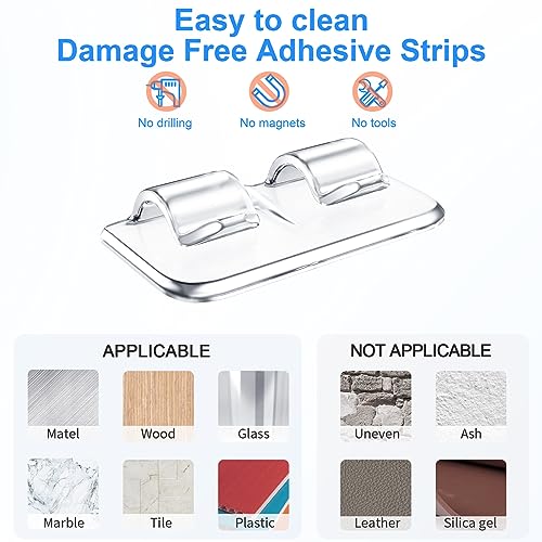 Hetyue Outdoor String Light Clips 26Pcs Heavy Duty Adhesive Cord Holders