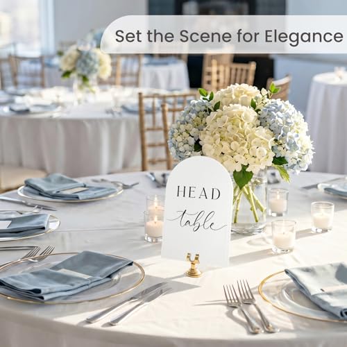Minimalist Arch Wedding Table Numbers 1-20, 4x6 Inch Debossed Cardstock