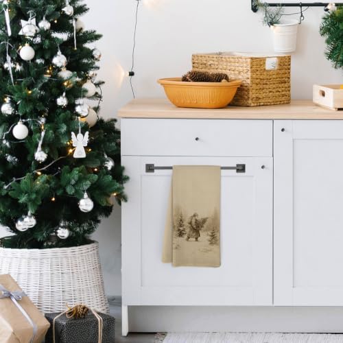Farmhouse Christmas Vintage Santa Kitchen Towels – 24x16 Hand Towels by KFXHANGD