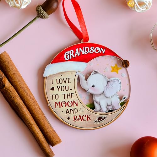 Grandson Christmas Ornament - BlinkWishes Grandson (From Grandma/Grandpa) Hanging Keepsake
