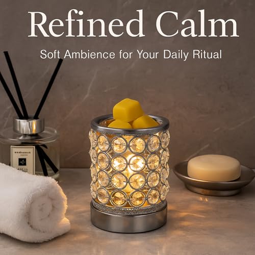 Crystal Electric Wax Melt Warmer with Bulb Heating for Home Fragrance