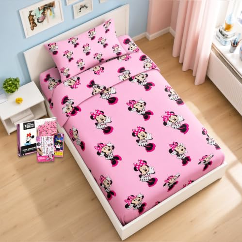 Disney Minnie Mouse Toddler Twin Bedding Set with Sheets & Pillowcase