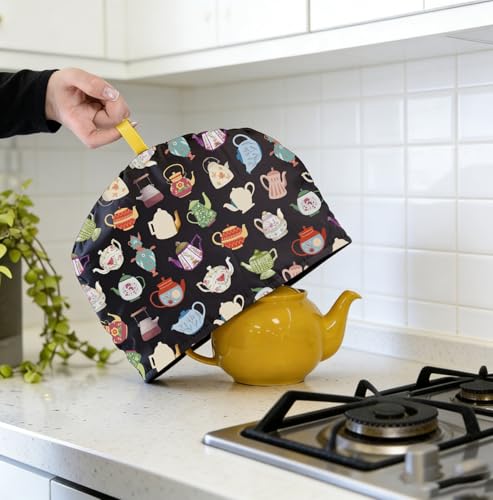 Vintage Print Cotton Tea Cozy, Insulated Teapot Cover 32cm x 22.5cm