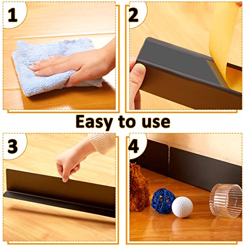 12-Piece Under Couch Blocker Set - 3.2-Inch Furniture Gap Guard for Pets
