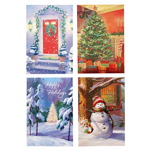Hallmark Christmas Greeting Cards Assortment | 24 Holiday Cards with Envelopes, Glitter Accents
