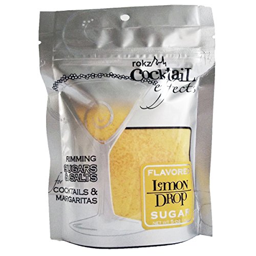 Rokz Lemon Drop Cocktail Sugar Rimmer, 5 Ounce Pack - Lemon Flavored Drink Garnish