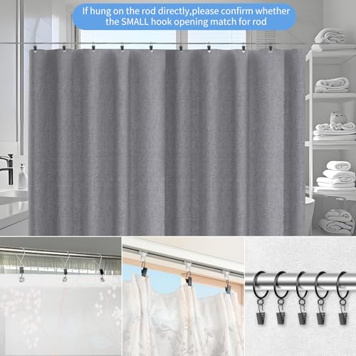 100 Pack Black Curtain Clips with Hooks, Heavy-Duty Stainless Iron Hangers