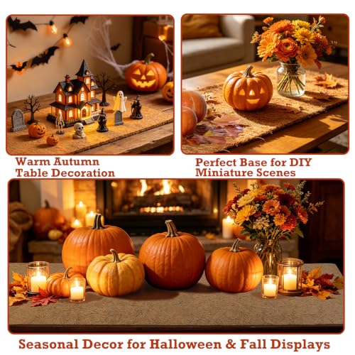 Natural Coconut Fiber Halloween Village Mat - 39.3" x 15.7" Fall Accent