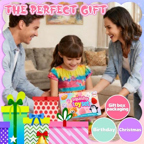 24-Piece Mini Squishy Toy Set - Cute Animal Fidget Stress Relief Pack