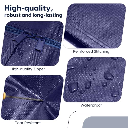 RMOHRO 6 Pack Heavy Duty Moving Bags with Side Zipper and 93L Capacity