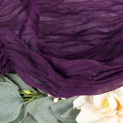 FUHSY Purple Cheesecloth Table Runner 10 Pack FT Long Gauze Cheese