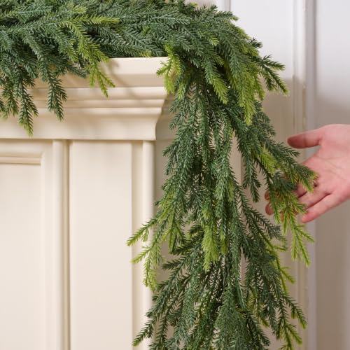 6FT Real Touch Norfolk Pine Garland Christmas Decor - 1Pcs 6FT Norfolk Pine Garland (CYSKXYI)