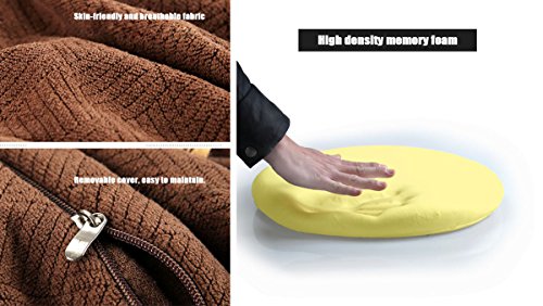 16-Inch Round Memory Foam Seat Cushion, Anti-Slip Soft Chair Pad