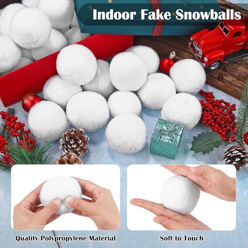 15-Piece Soft Indoor Snowballs for Snowball Fight & Holiday Decor