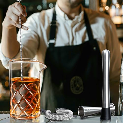 20oz Crystal Mixing Glass Set with Bar Tools - Cocktail Shaker & Accessories