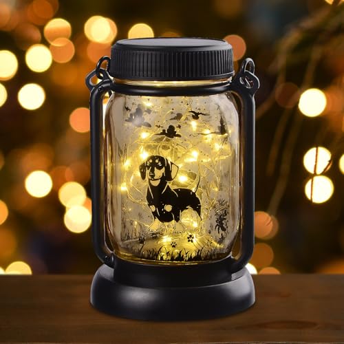 Dachshund Solar Garden Light Outdoor Waterproof Hanging Dog Lantern