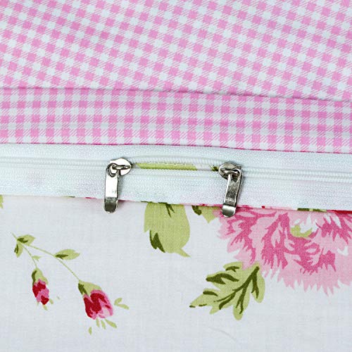 Floral Cotton Duvet Cover Set - Full Size 3-Piece Bedding with Pillowcases