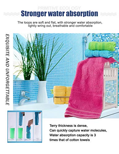 Soft Wood Fiber Fingertip Towels - Absorbent Kid's Face Washcloths, 4 Pack
