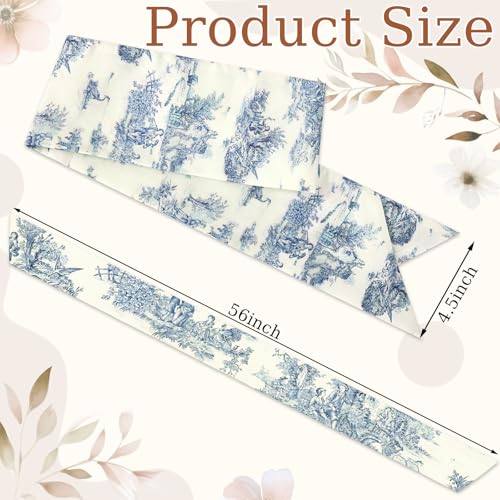 6 Pcs Wreath Sash for Front Door Toile De Jouy French Pattern