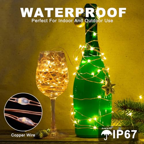 Warm White LED Fairy String Lights - 66ft 200 LED USB Lights with Remote