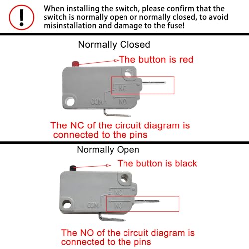 KW3A Microwave Oven Door Interlock Switch 16A 125/250V (3-Pack)