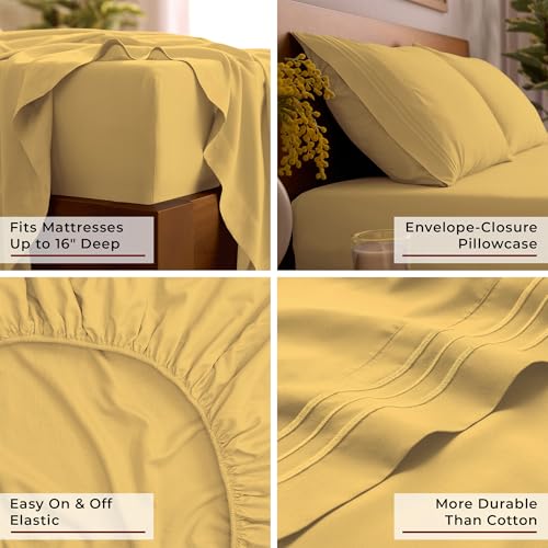 Mellanni Iconic 4-Piece Full Bed Sheet Set 16