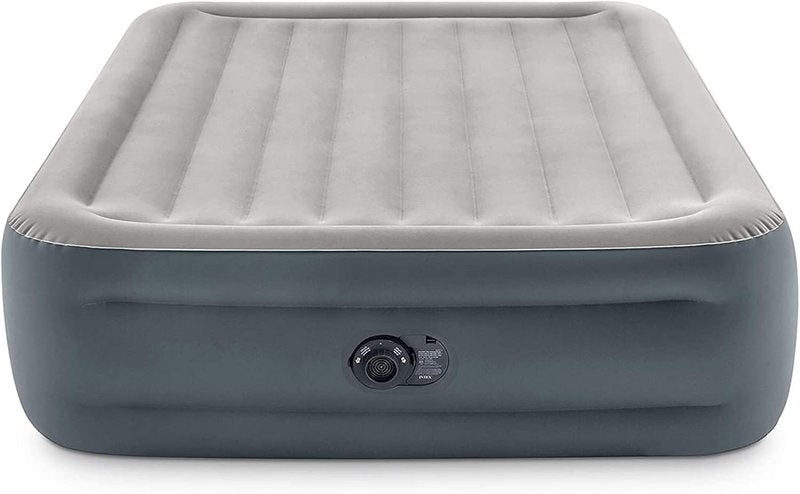 Intex Dura-Beam Series Essential Rest Airbed with Internal Electric Pump, Bed Height 18", Queen (2020 Model)
