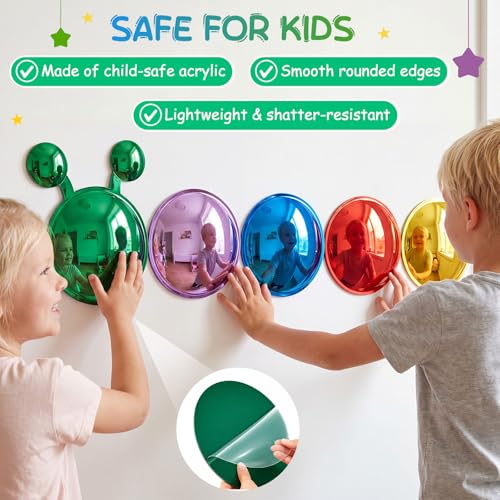 7-Piece Caterpillar Sensory Bubble Mirror Set for Kids Wall Decor