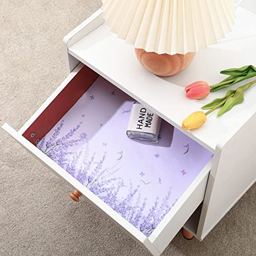 Lavender Scented Drawer Liners - 10 Sheets Non-Adhesive Paper for Dressers
