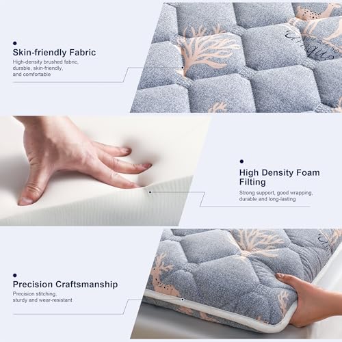 9-Layer Queen Mattress Topper - Foam Back Pain Relief & Comfort