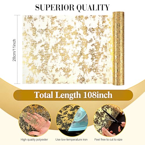 Black 12 Pcs Rectangle Tablecloth and Sequin Gold Table Runner Set - Variation of THIS listing